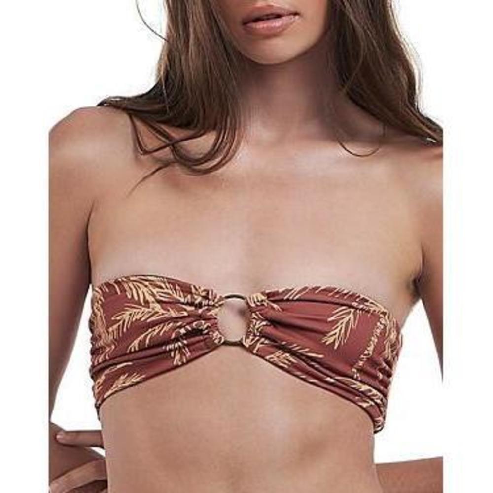 Charlie Holiday Topanga Bandeau Brown Bikini Top S